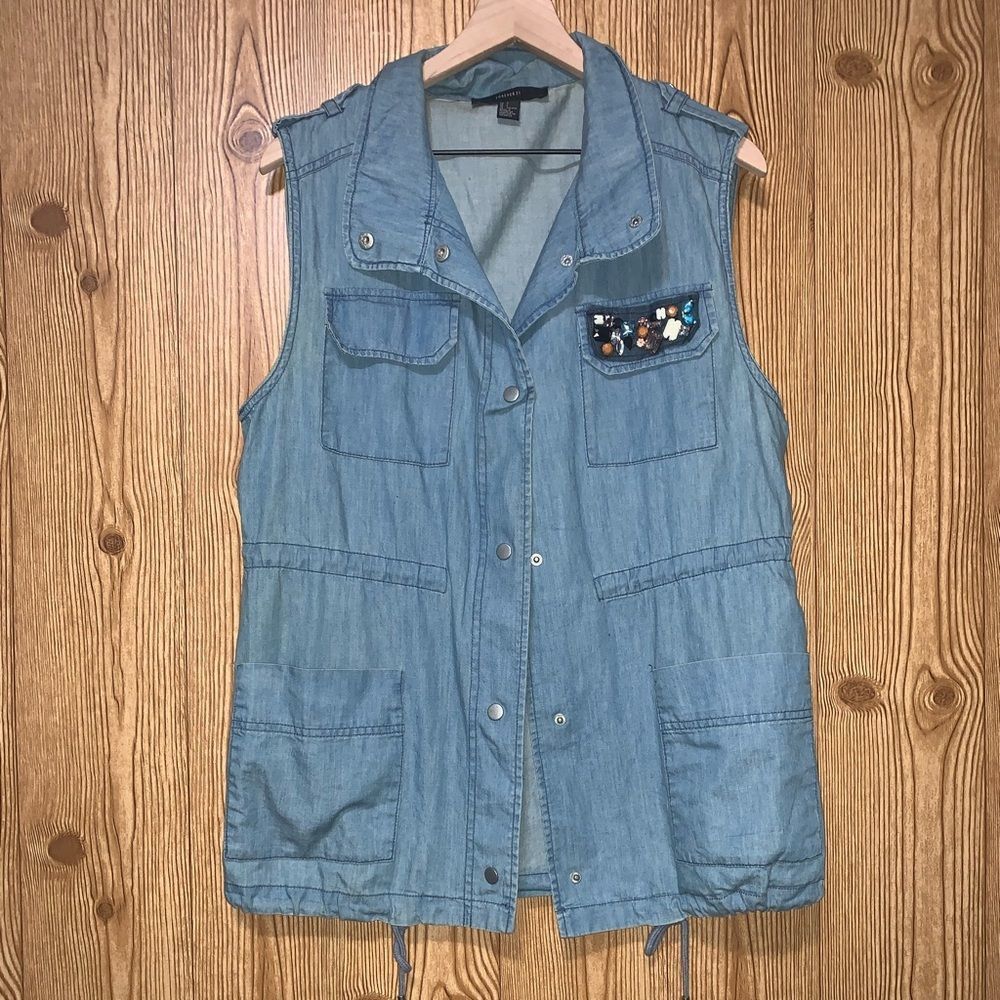 Forever 21 | Denim Embellished Vest